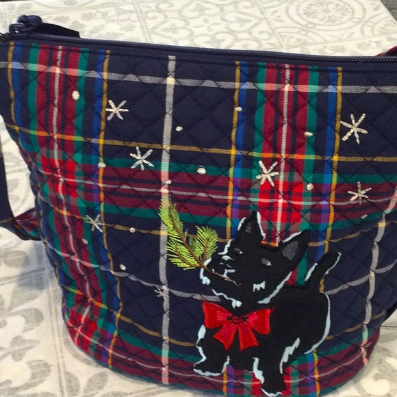 Vera Bradley Plaid Crossbody Bag with Scottie Dog Design - Picture 2 of 10